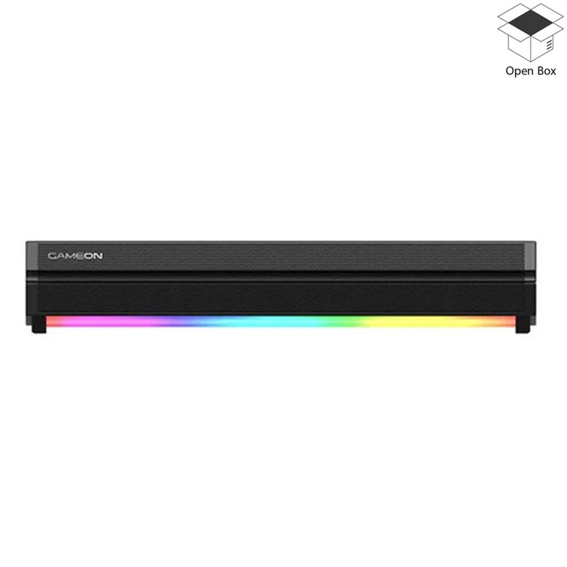 GAMEON Sonicstorm X Wireless RGB Gaming Soundbar, Black - Open Box