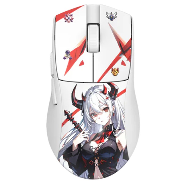Redragon K1NG PRO, Wireless 2.4G/BT/Wired Gaming Mouse - White